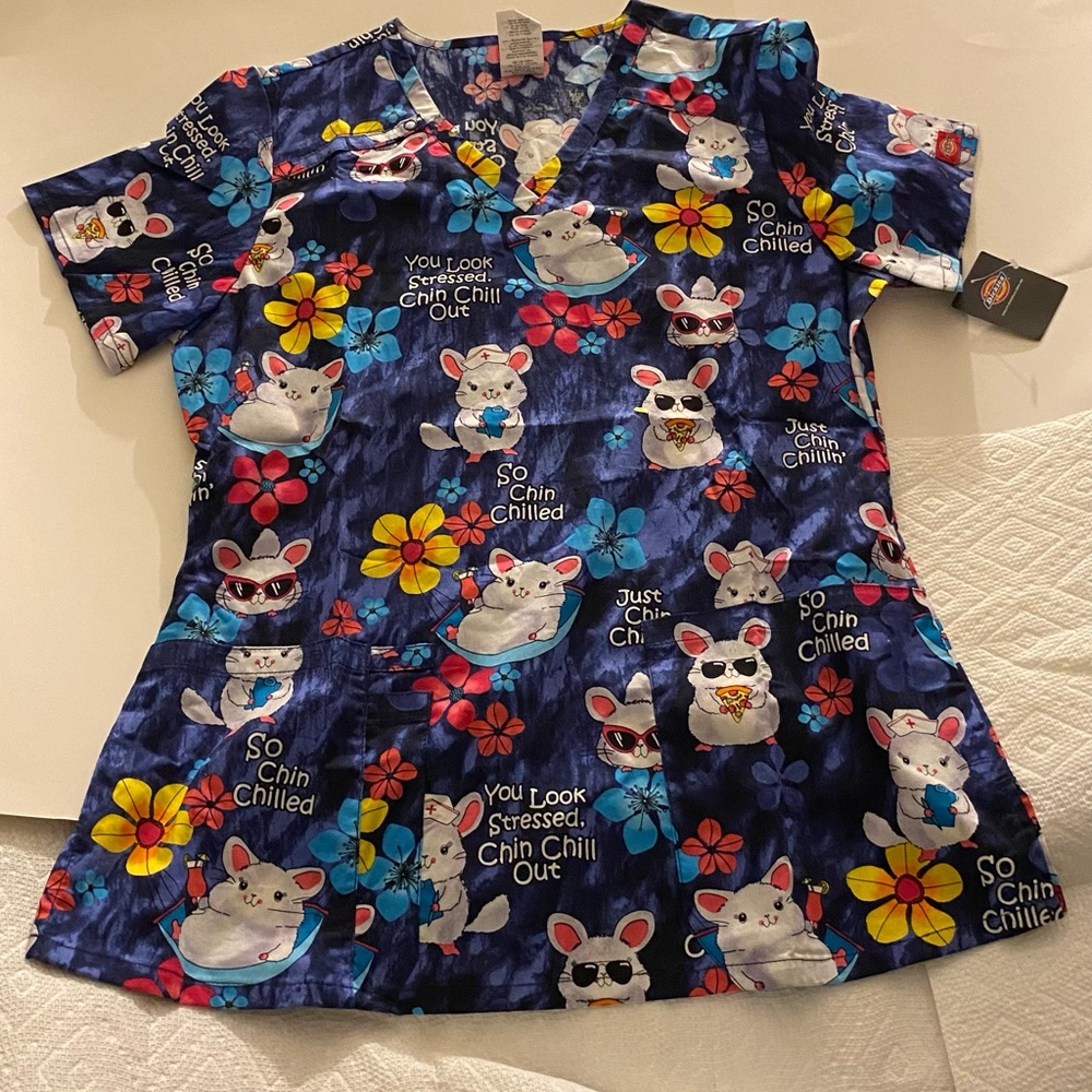 Scrub top. Dickie’s brand.